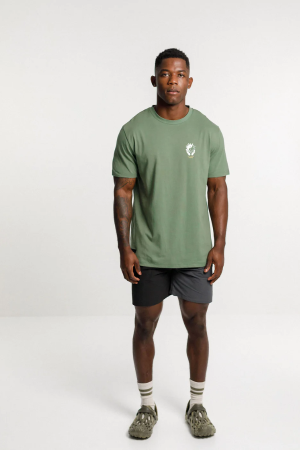 Thing Thing SS Tee - Dark Ivy with Yang Print