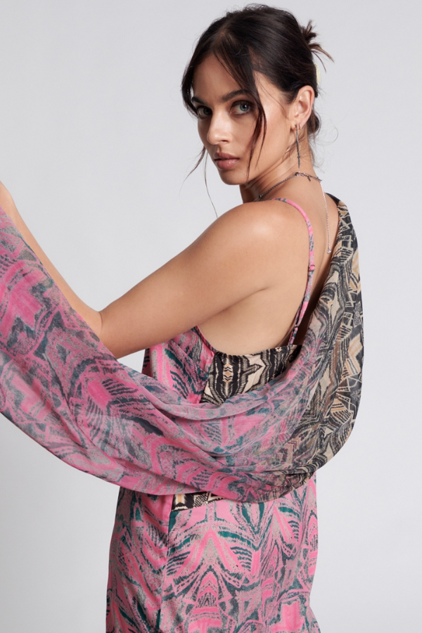 One Teaspoon Long Slip Dress - Kaleidoscope