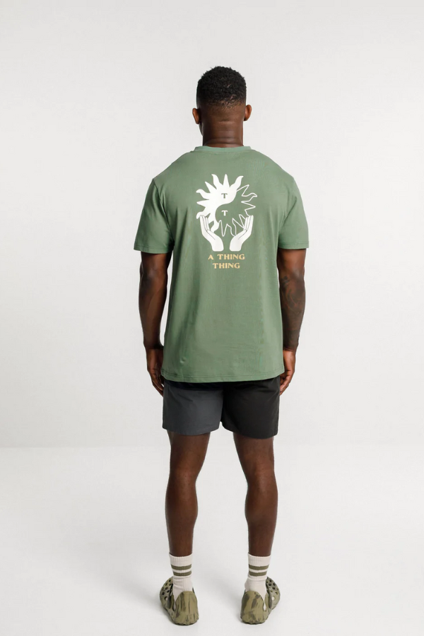 Thing Thing SS Tee - Dark Ivy with Yang Print