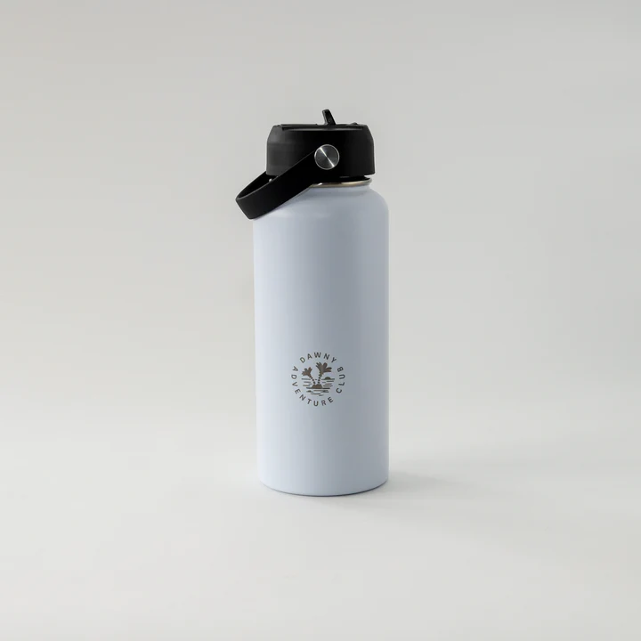 Dawny Adventure Club Reusable Cooler - Sipper Lid with Swing - White