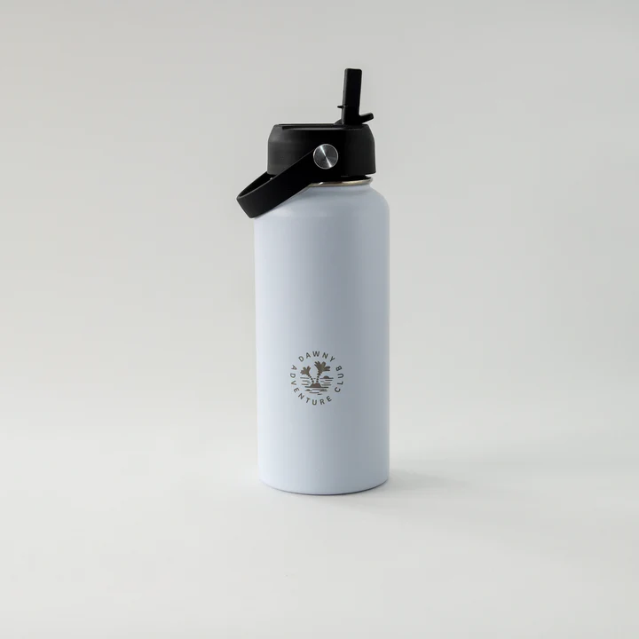 Dawny Adventure Club Reusable Cooler - Sipper Lid with Swing - White