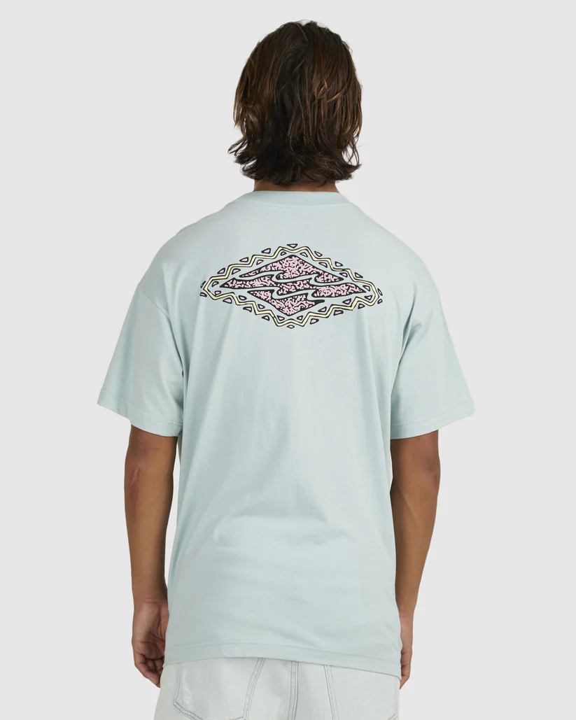 Billabong Crayon Waves SS Tee - Blue Haze