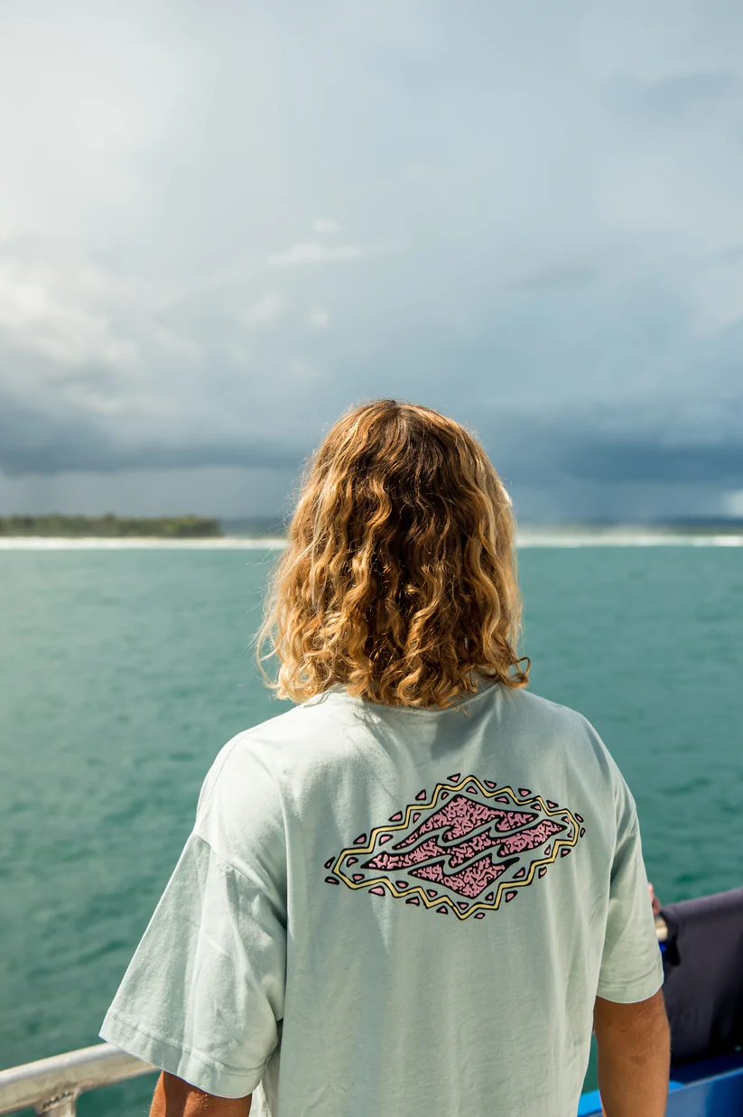 Billabong Crayon Waves SS Tee - Blue Haze
