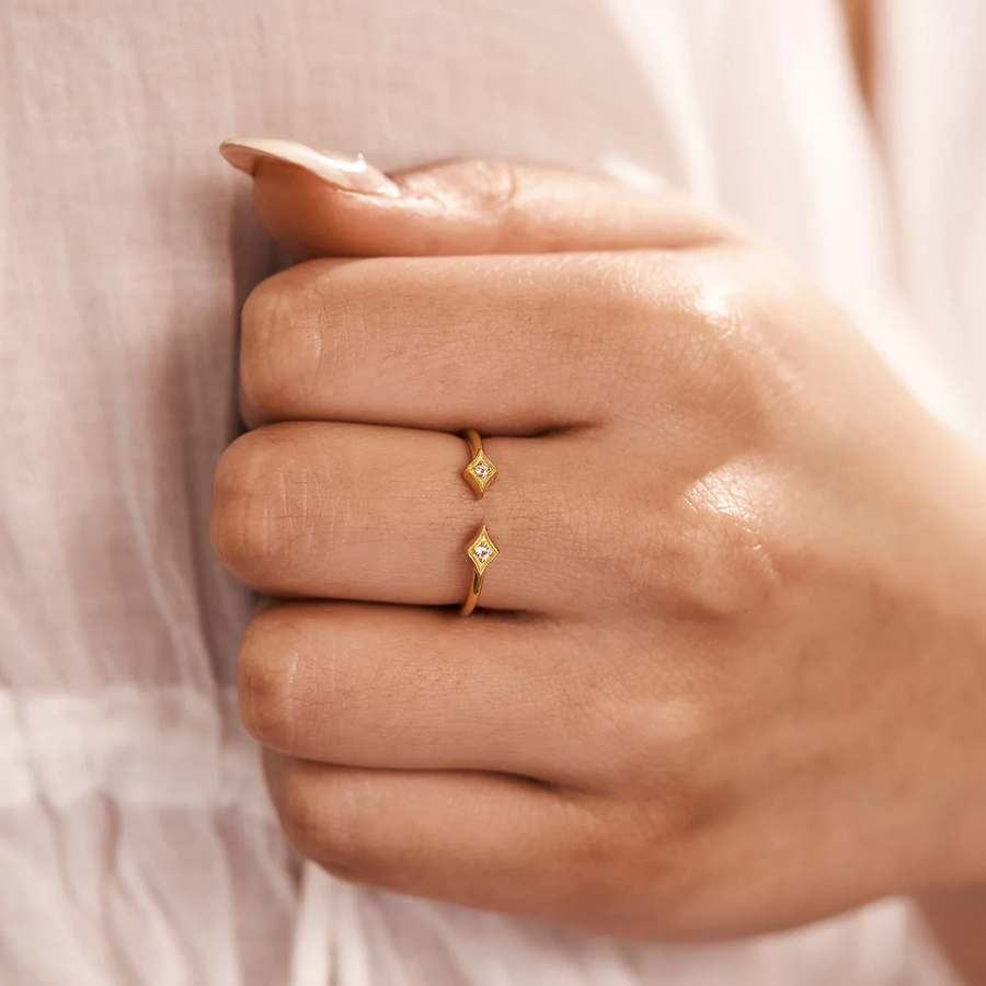 Midsummer Star Allegra White Topaz Ring - Gold