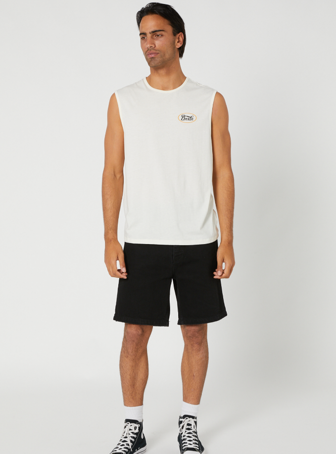 Brixton Parsons Muscle Tank Top - Off White