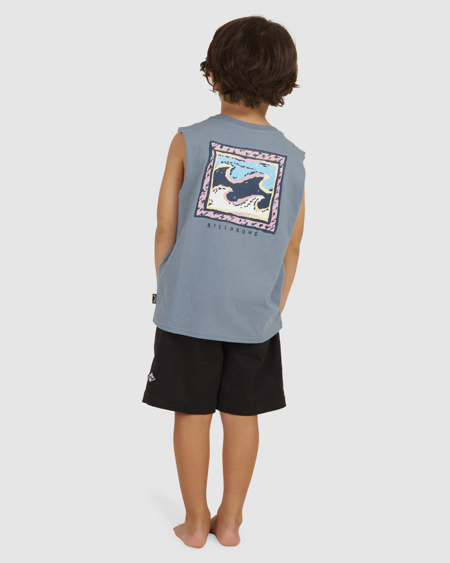 Billabong Groms Crayon Wave - Washed Blue