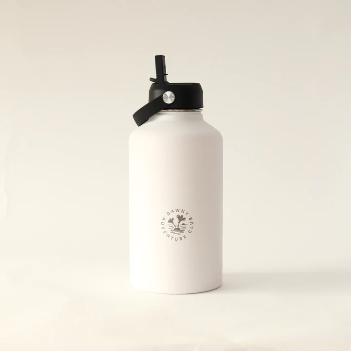Dawny Adventure Club Reusable Cooler - Sipper Lid with Swing - White