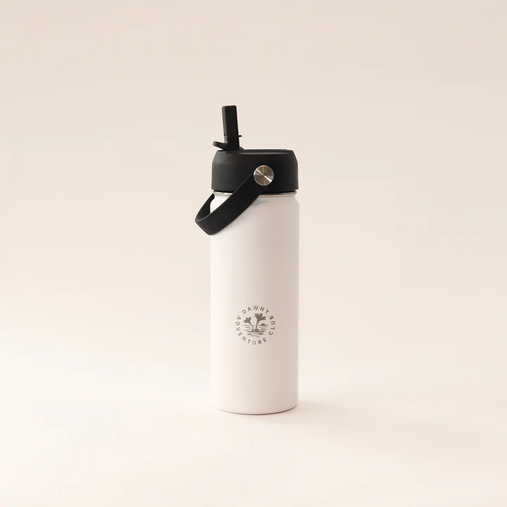 Dawny Adventure Club Reusable Cooler - Sipper Lid with Swing - White
