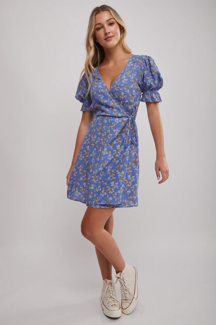 Billabong Chiquita Wrap Dress - Blue