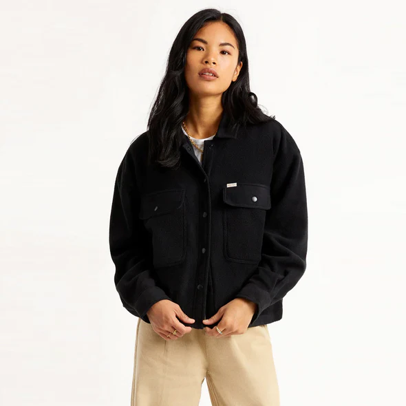 Brixton Bowery W L/S Arctic Stretch Flannel - Black