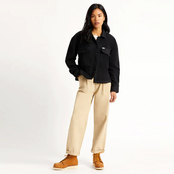 Brixton Bowery W L/S Arctic Stretch Flannel - Black