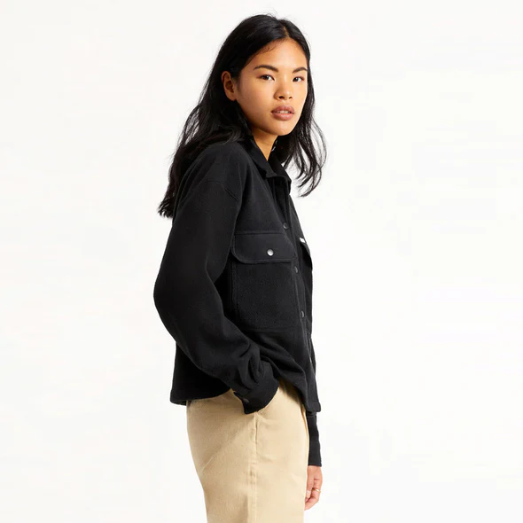 Brixton Bowery W L/S Arctic Stretch Flannel - Black