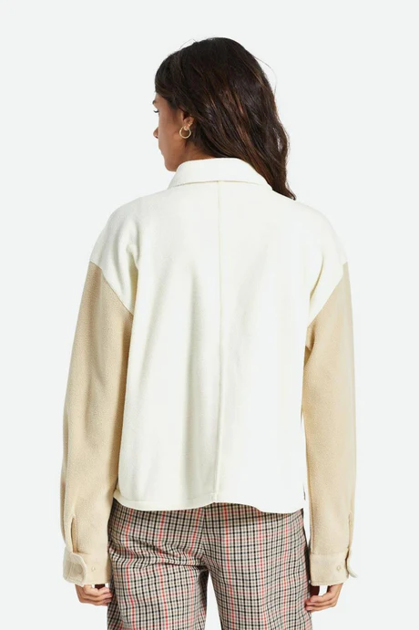 Brixton Bowery W L/S Arctic Stretch Flannel - Dove Vanilla