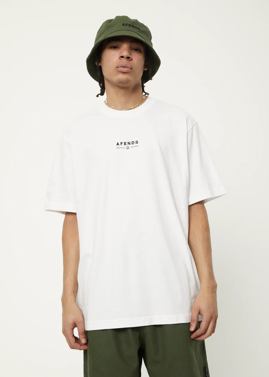 Afends Calico Recycled Retro Fit Tee - White
