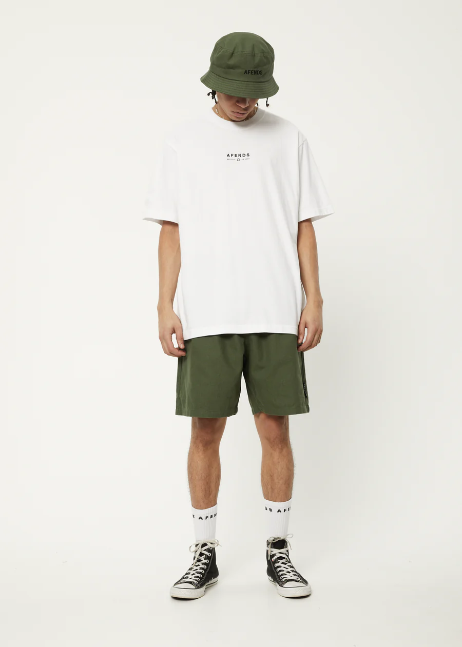 Afends Calico Recycled Retro Fit Tee - White