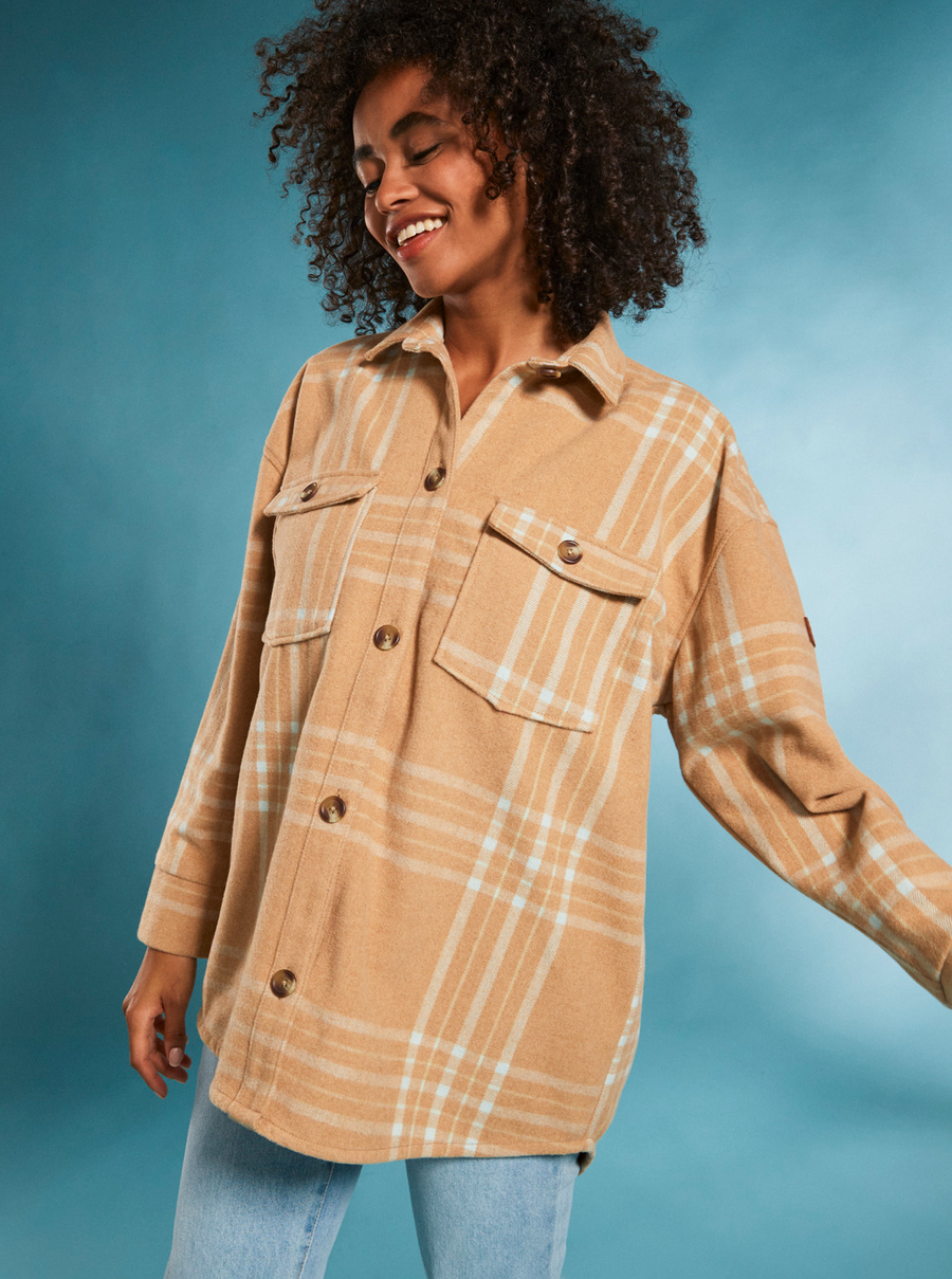 Roxy Check The Swell Jacket - Daybreak Plaid Cork