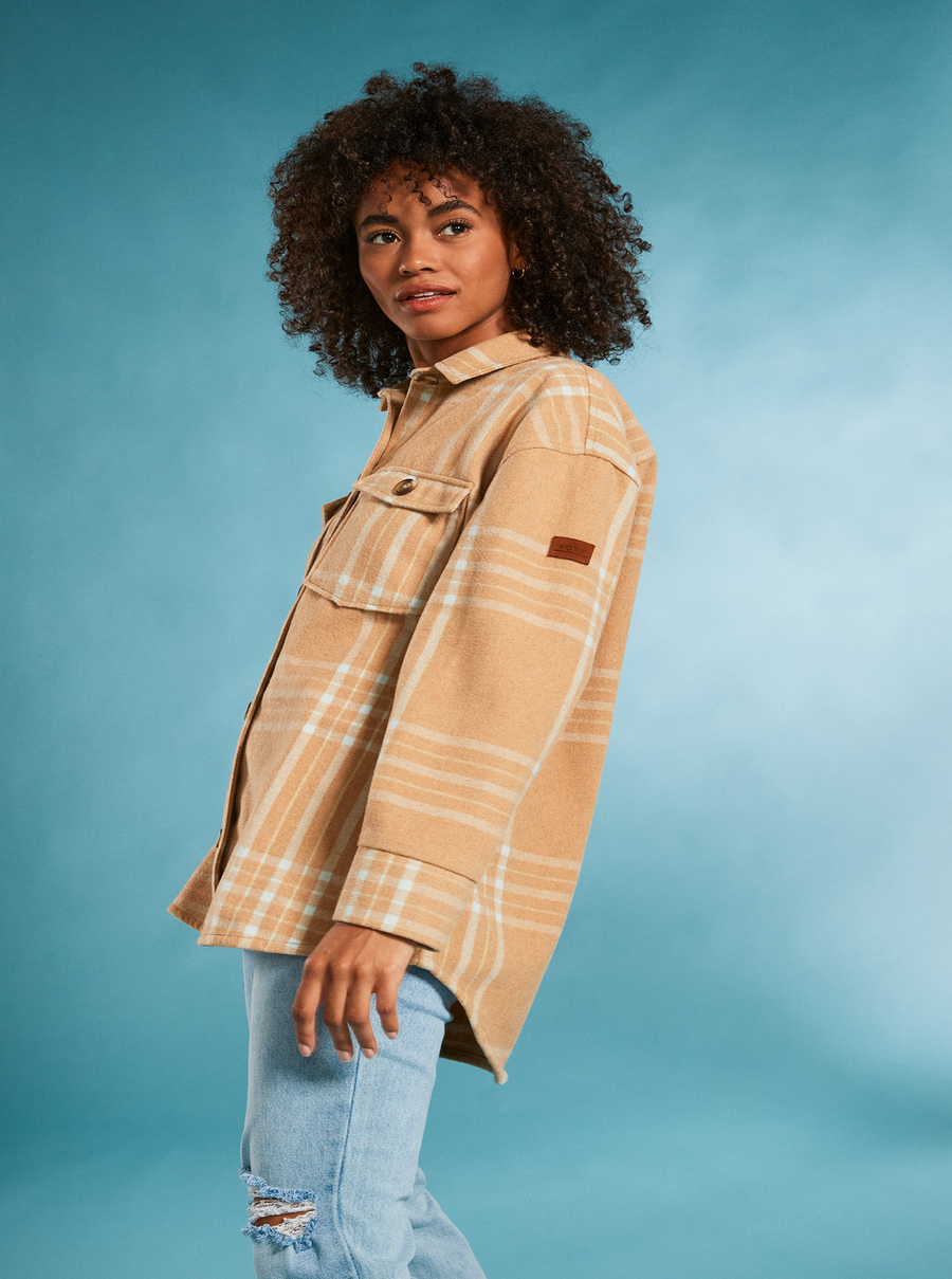 Roxy Check The Swell Jacket - Daybreak Plaid Cork
