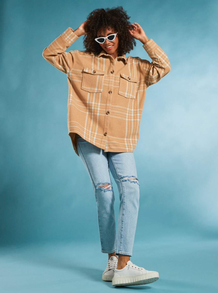 Roxy Check The Swell Jacket - Daybreak Plaid Cork