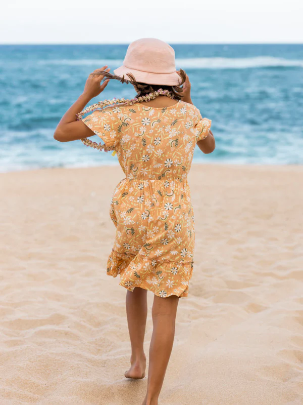 Roxy Love In The Future Dress - Toasted Nut RG Retro Isle