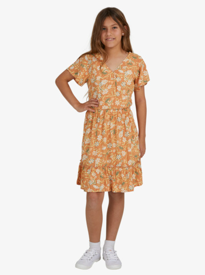 Roxy Love In The Future Dress - Toasted Nut RG Retro Isle
