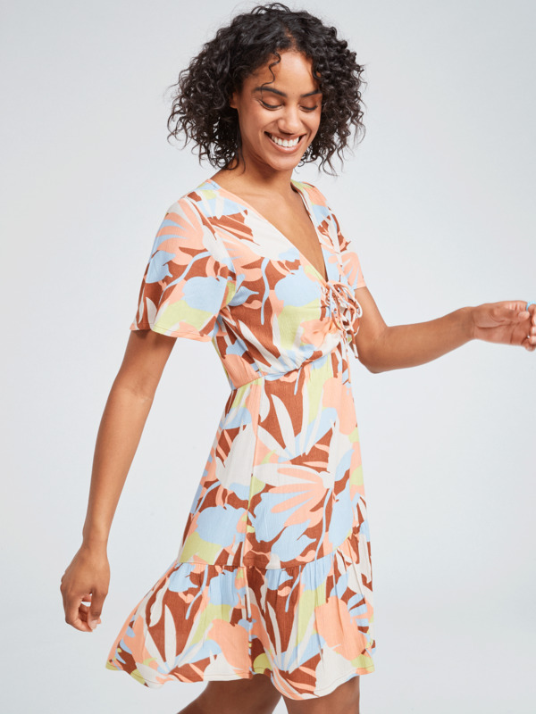 Roxy Summer Flow Dress - Rustic Flow Floraldelic – Oasis Surf NZ