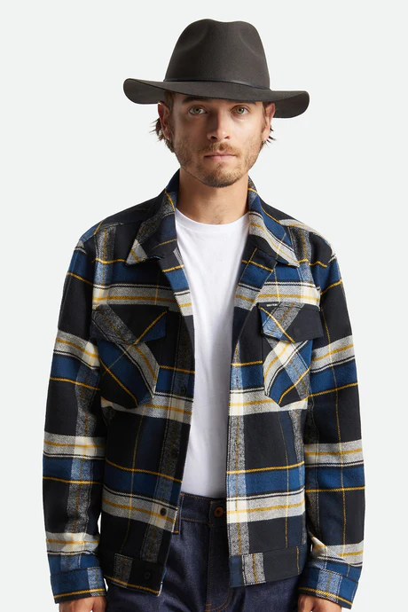 Brixton Wesley Packable Fedora - Washed Black