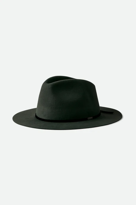Brixton Wesley Packable Fedora - Washed Black